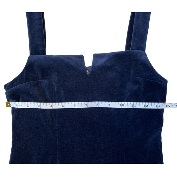Nina Bauer Collection Vintage Navy Velvet Mini Dress - Girls Size Large - Picture 6 of 9